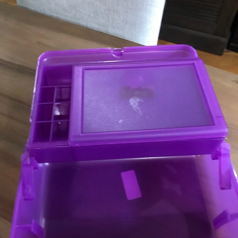 Vintage Purple Caboodles of California Expandable Vanity Organizer